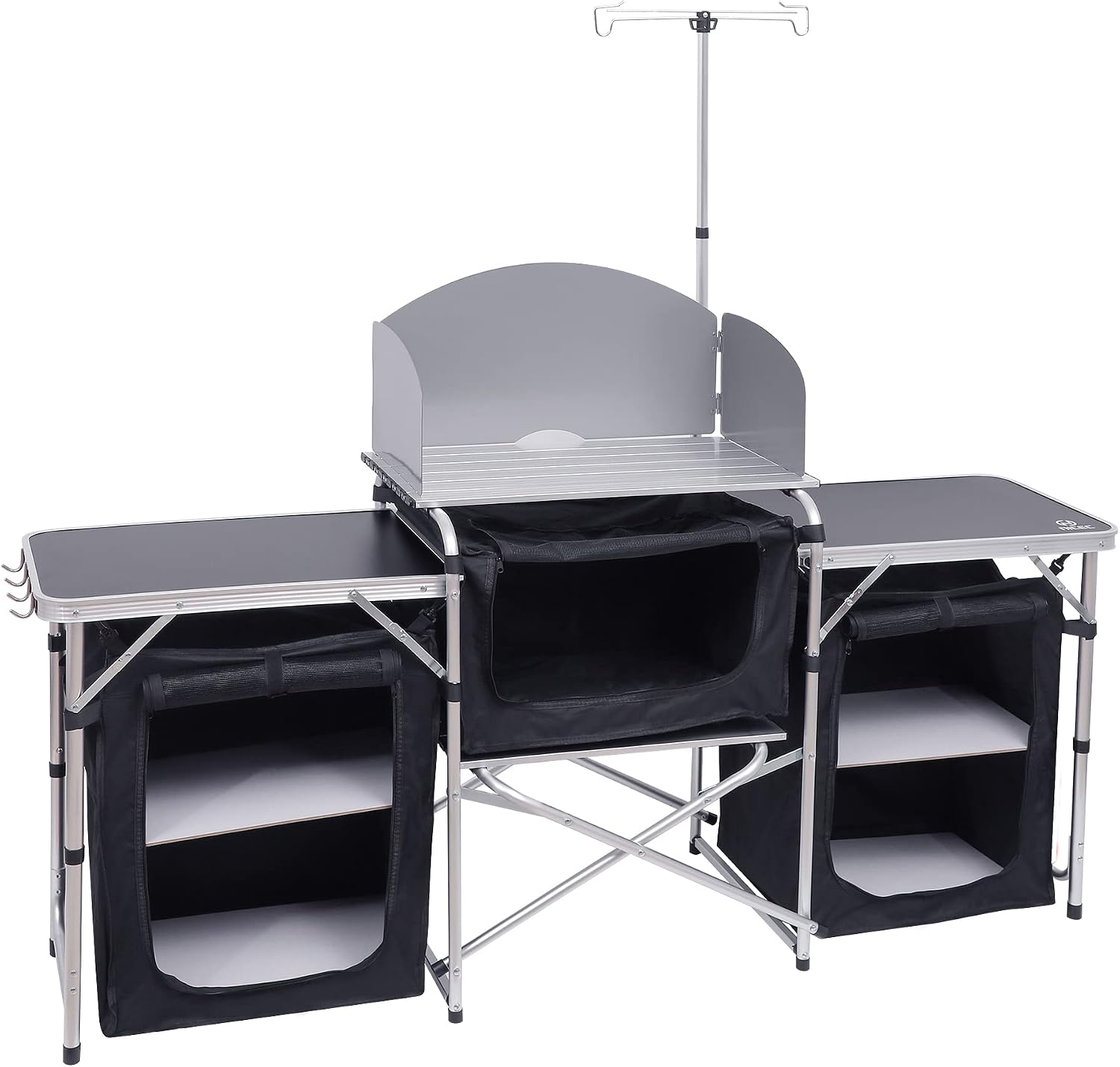 Outdoor Camping Kitchen Setup - Meja Lipat untuk Memasak saat Berkemah,