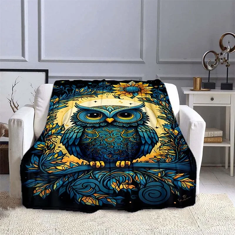 Outdoor Camping Heated Blanket - 10 ukuran selimut pola burung hantu