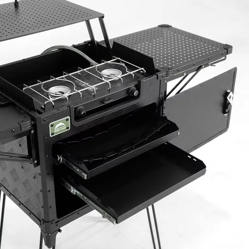 Outdoor Camping Kitchen Setup - Perlengkapan Dapur Camping Keluarga Mewah Sistem