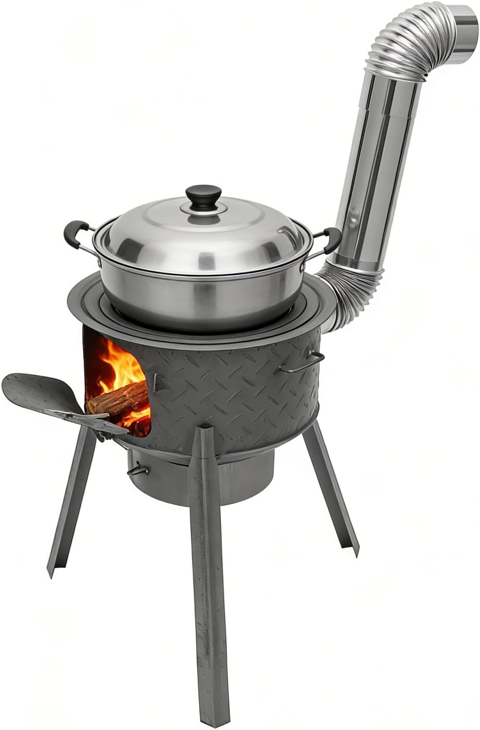 Outdoor Camping Stove Wood - Kompor Roket Kayu Bakar Portabel untuk