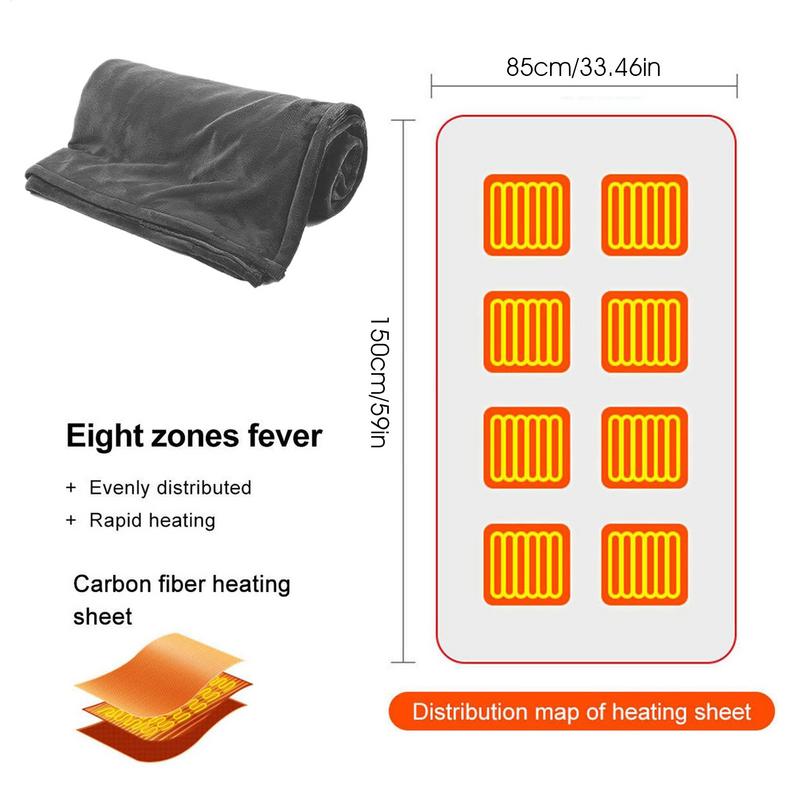 Outdoor Camping Heated Blanket - Syal pemanas listrik, selendang penghangat elektrik,