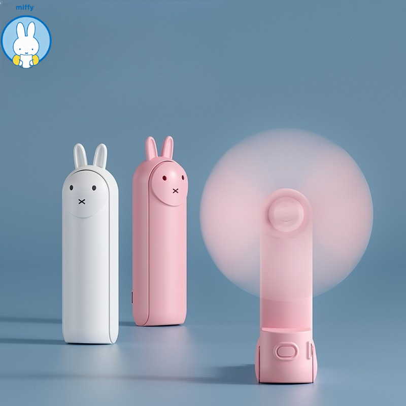 Outdoor Y Camping - Kipas Tangan Lipat Kawaii Miffy Pengisian
