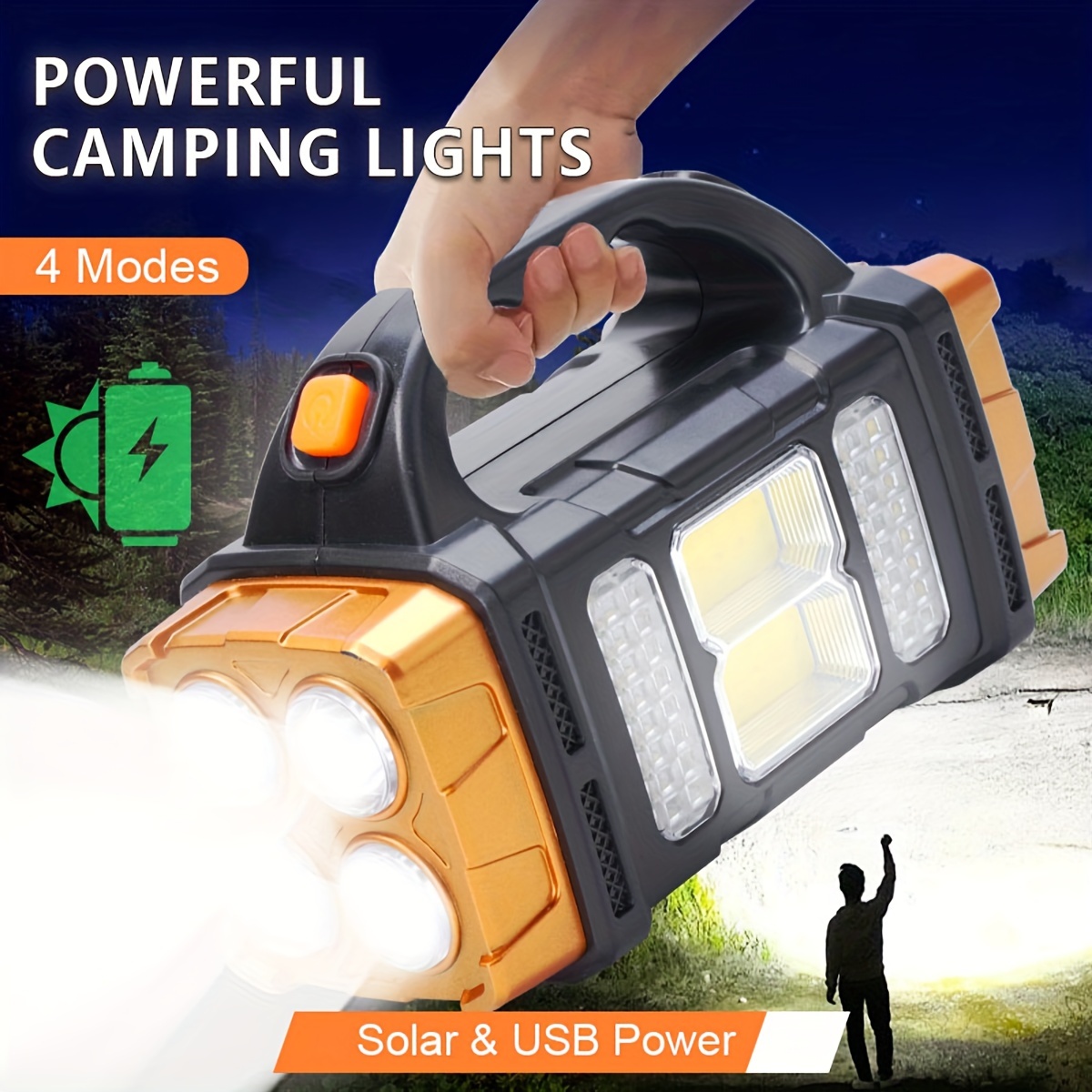 Outdoor Camping Adventure Lamp - Senter LED Tenaga Surya Daya Tinggi