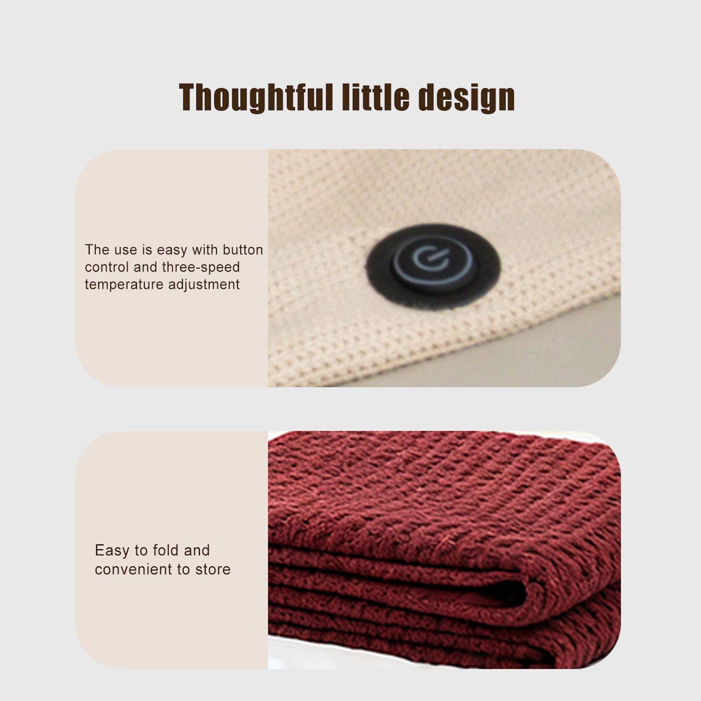 Outdoor Camping Heated Blanket - Selendang Pemanas Portabel 3 Tingkat Selendang
