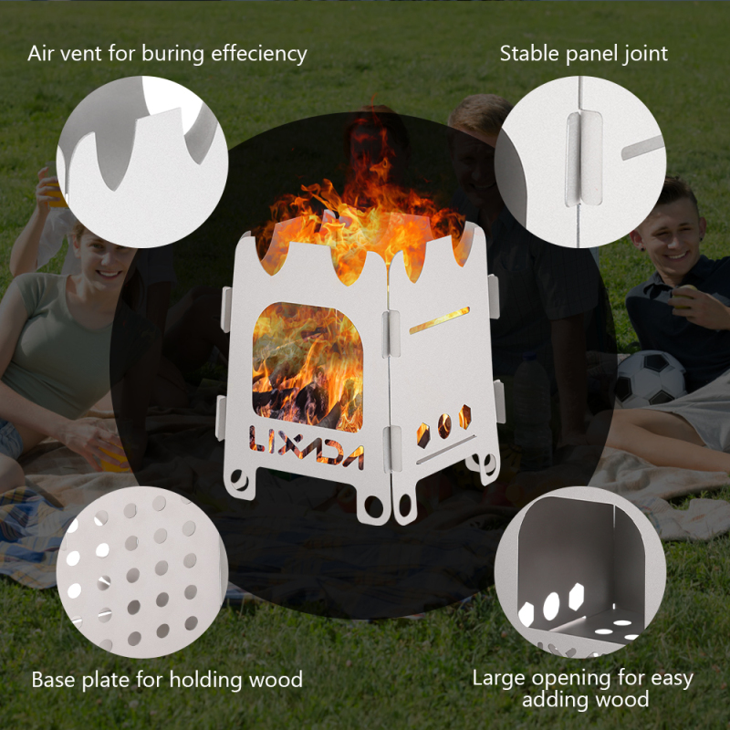 Lixada kompor berkemah portabe - Outdoor Camping Stove Wood ulasan dan harga