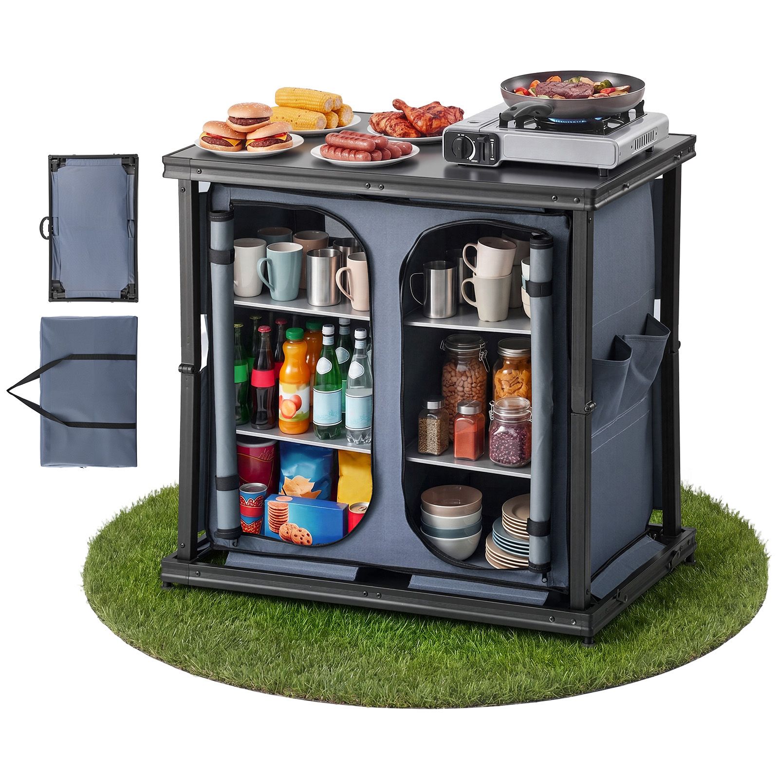 Lemari Penyimpanan Lipat untuk - Outdoor Camping Kitchen Setup ulasan dan harga