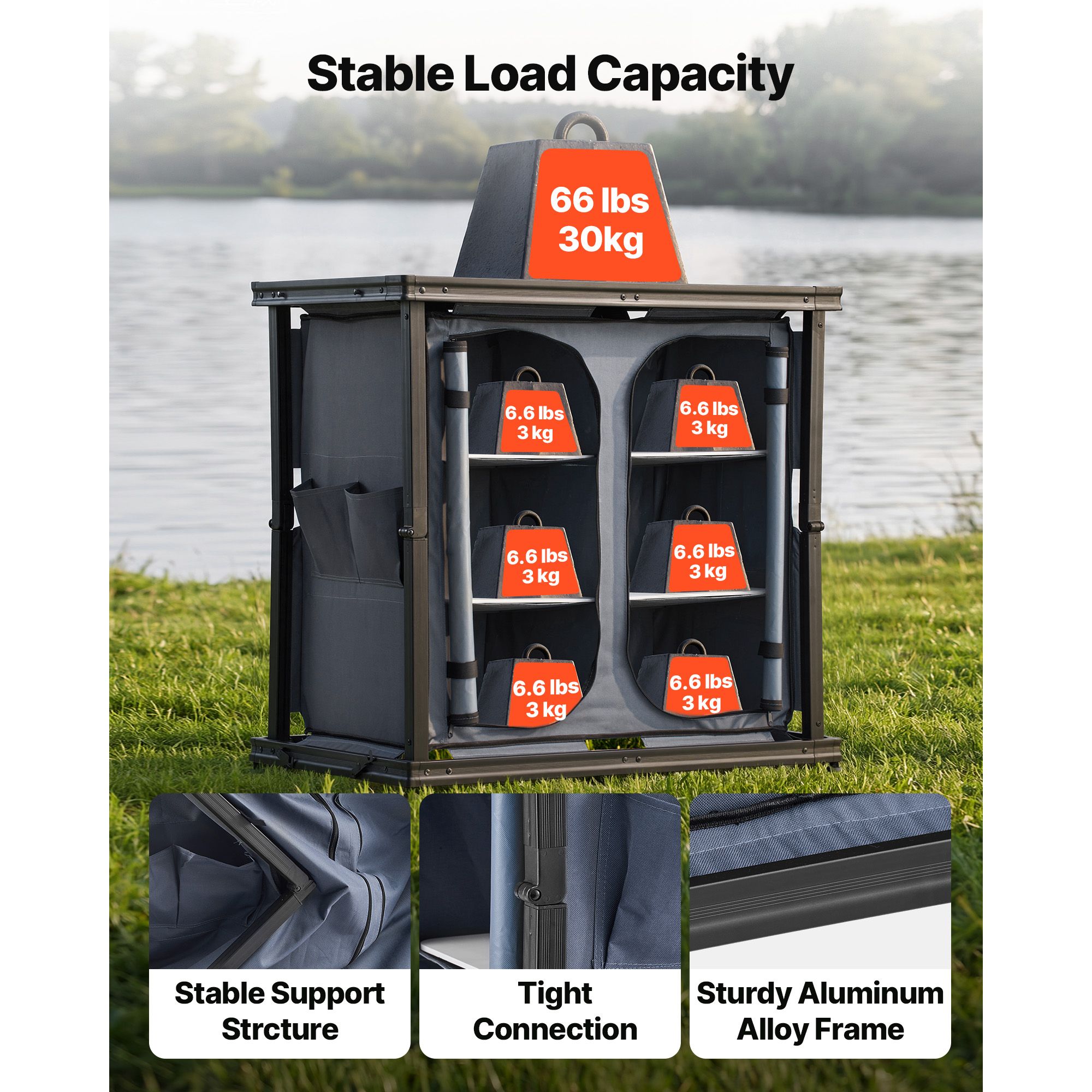 Lemari Penyimpanan Lipat untuk - Outdoor Camping Kitchen Setup ulasan dan harga