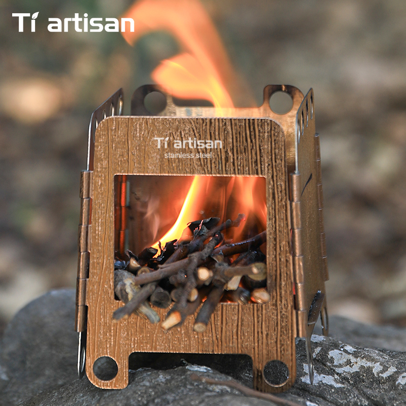 Kompor Camping Baja Tahan Kara - Outdoor Camping Stove Wood ulasan dan harga