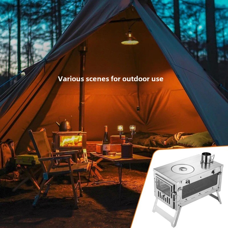 Kompor Tenda Portabel Baja Tah - Outdoor Camping Stove Wood ulasan dan harga
