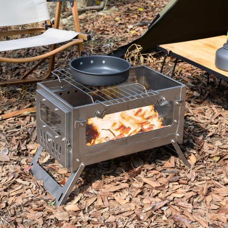 Kompor Tenda Portabel Baja Tah - Outdoor Camping Stove Wood ulasan dan harga