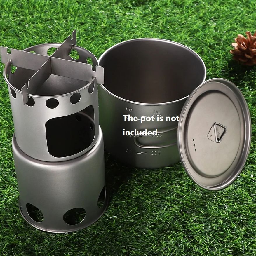 Kompor Kayu Titanium Kecil unt - Outdoor Camping Stove Wood ulasan dan harga