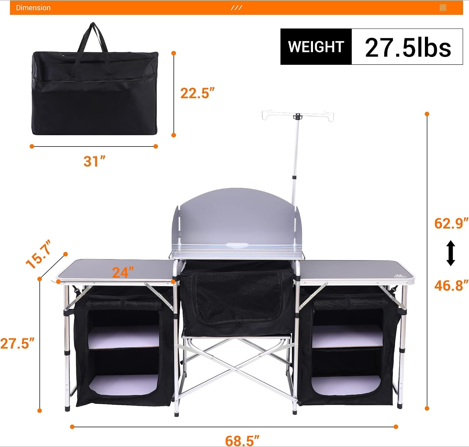 Meja Lipat untuk Memasak saat  - Outdoor Camping Kitchen Setup ulasan dan harga