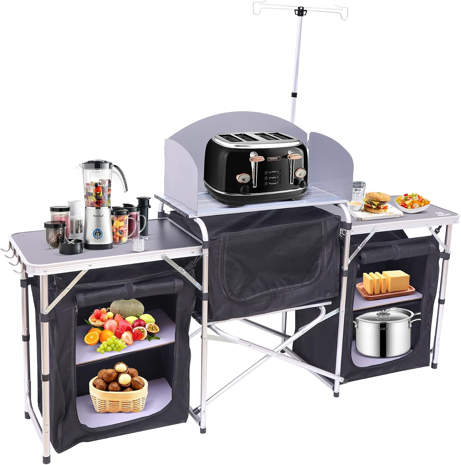 Meja Lipat untuk Memasak saat  - Outdoor Camping Kitchen Setup ulasan dan harga