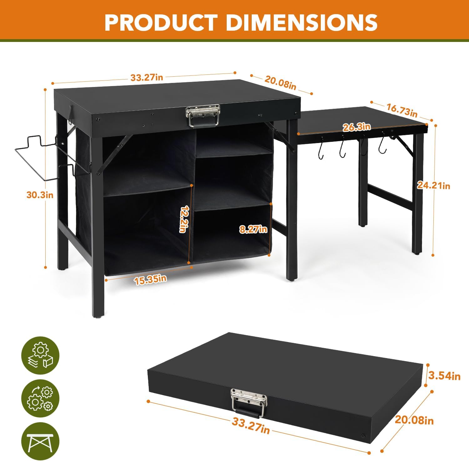 Rak Lipat Portabel untuk Pangg - Outdoor Camping Kitchen Setup ulasan dan harga