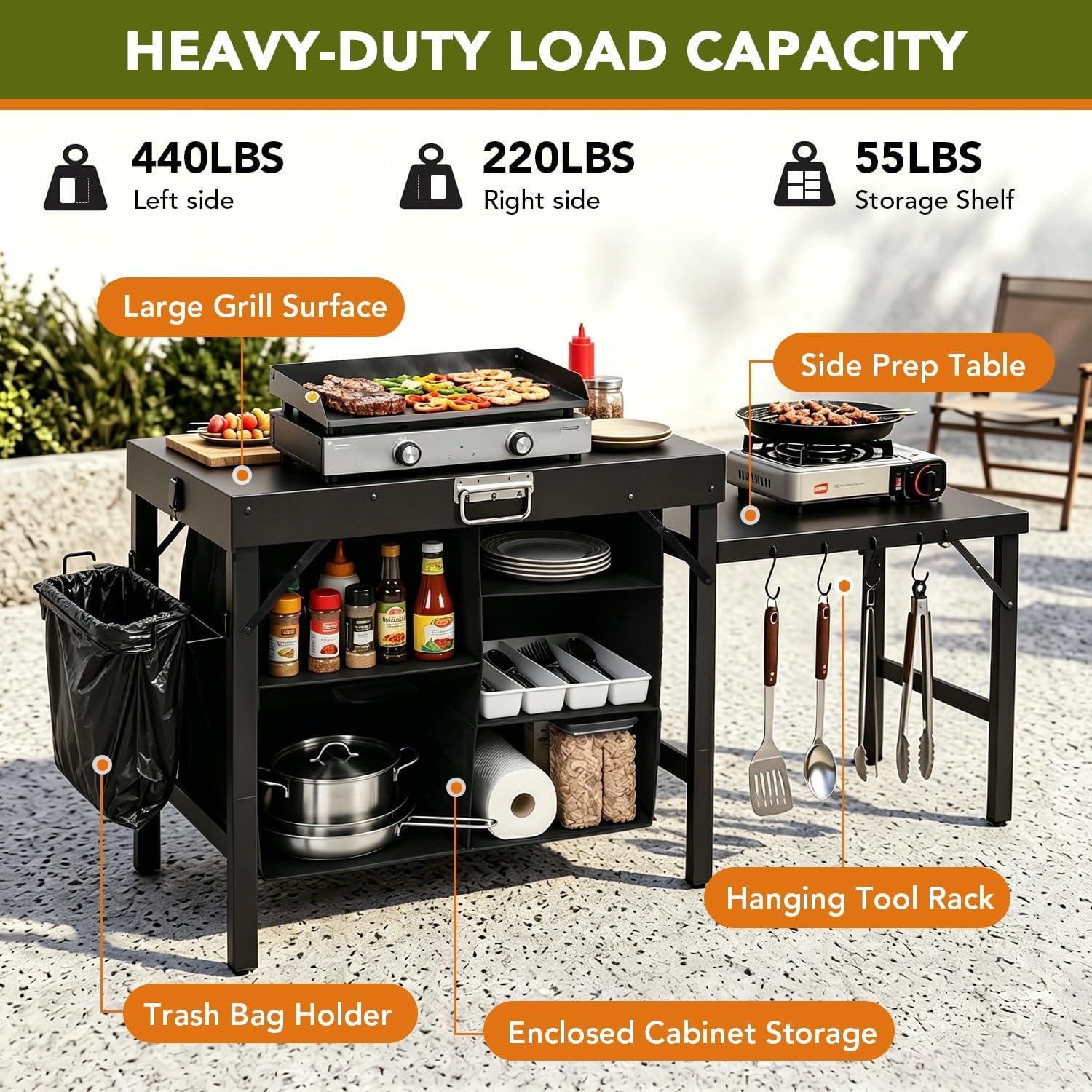 Rak Lipat Portabel untuk Pangg - Outdoor Camping Kitchen Setup ulasan dan harga