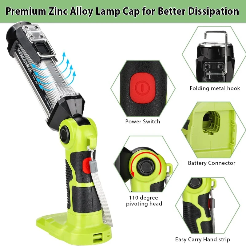 Lampu Kerja LED untuk Ryobi ON - Outdoor Camping Adventure Lamp ulasan dan harga