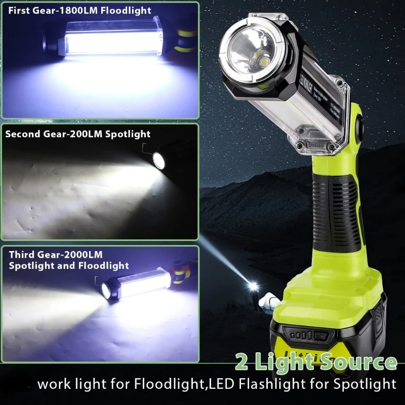 Lampu Kerja LED untuk Ryobi ON - Outdoor Camping Adventure Lamp ulasan dan harga