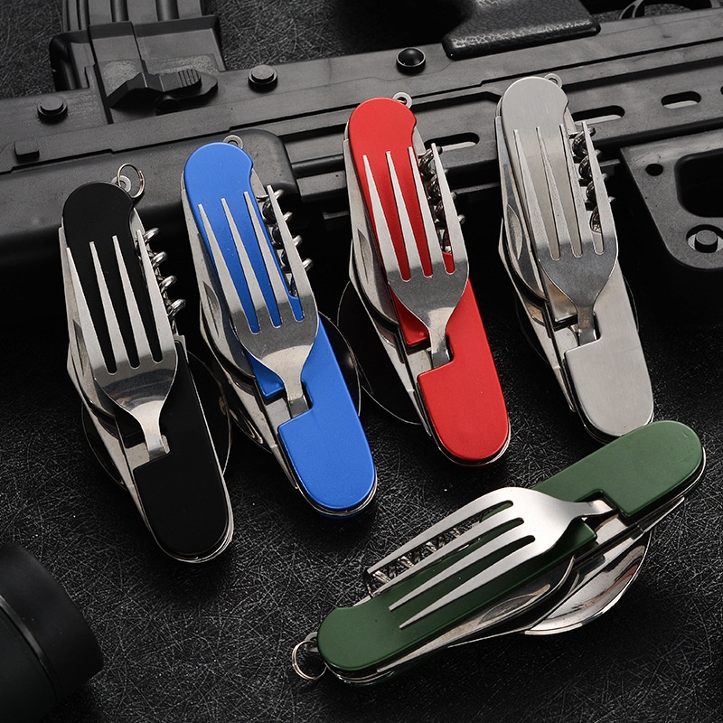 Peralatan makan lipat 4 in 1,  - Outdoor Y Camping ulasan dan harga