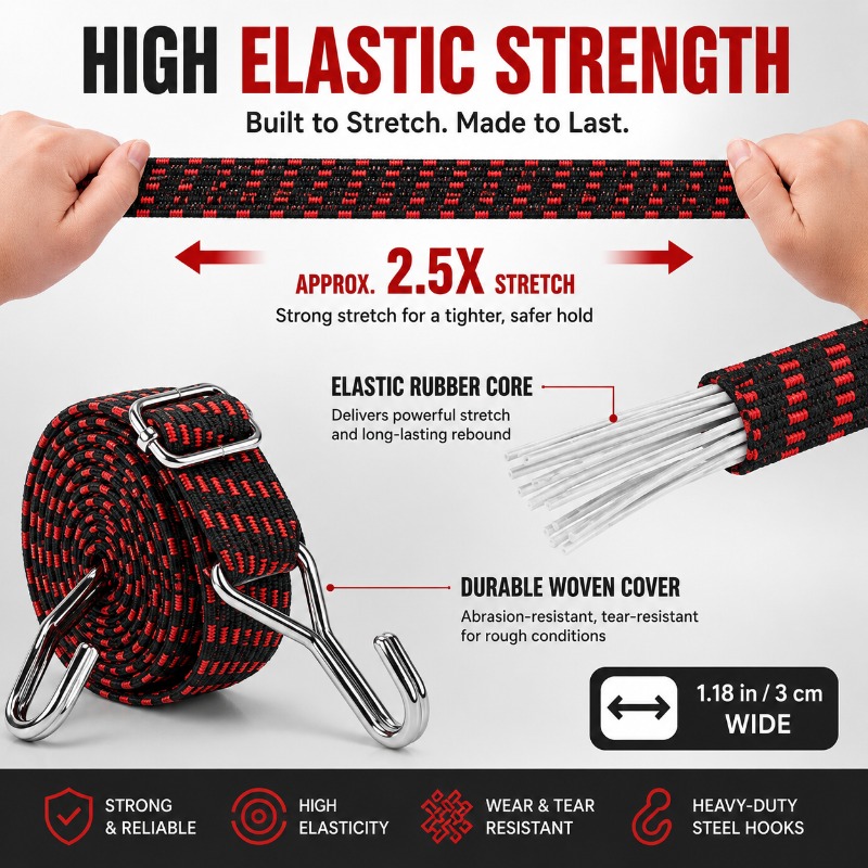 Tali Kargo Elastis Lebar 3Cm 1 - Camping Rope ulasan dan harga