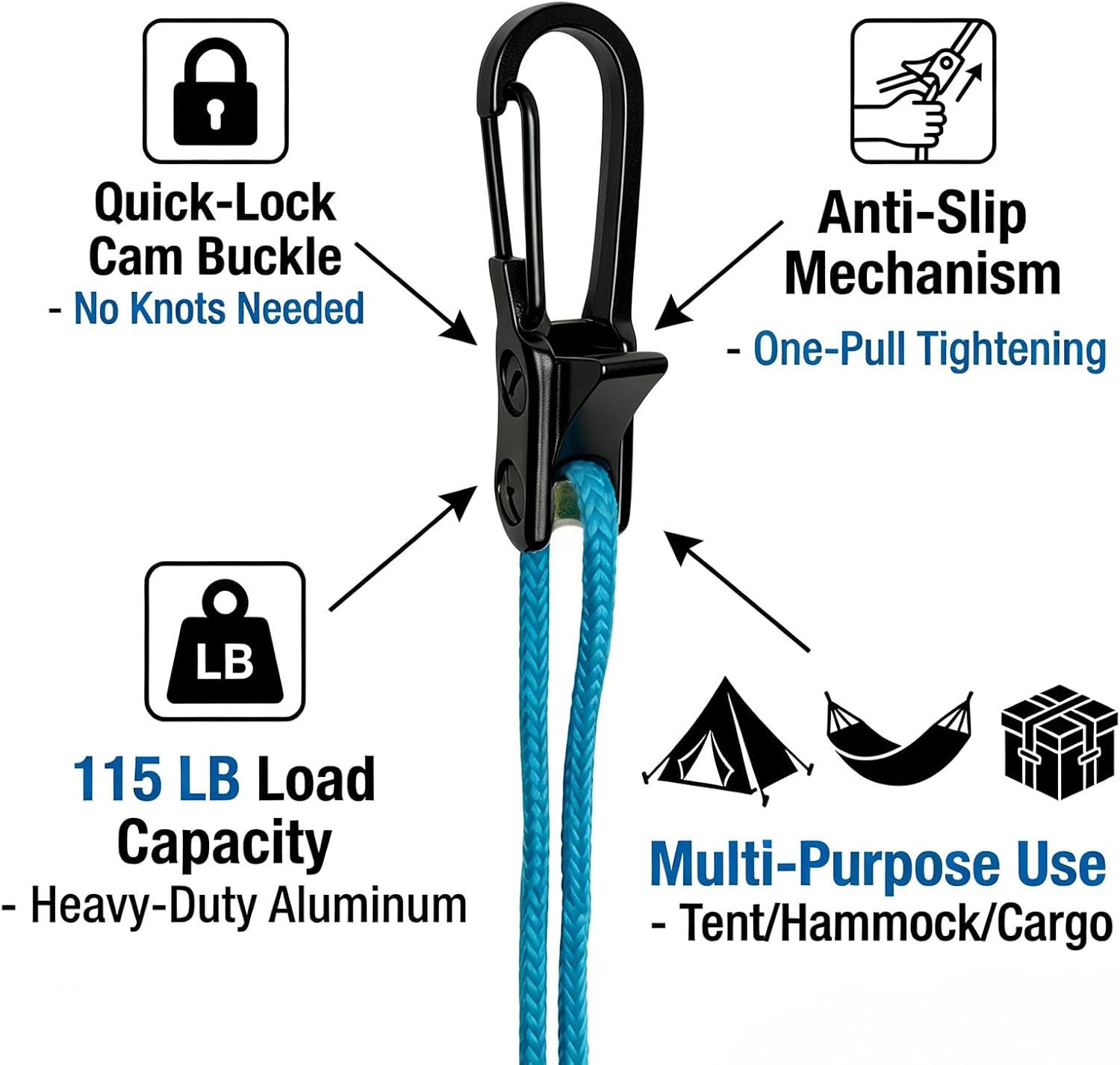 Alat Pengencang Tali Portabel, - Camping Rope ulasan dan harga