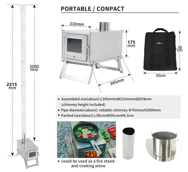 [Baru] Kompor Stainless Steel  - Outdoor Camping Stove Wood ulasan dan harga