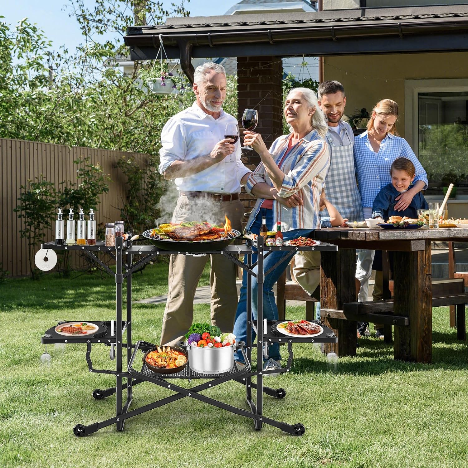 Meja Masak Lipat Portabel untu - Outdoor Camping Kitchen Setup ulasan dan harga