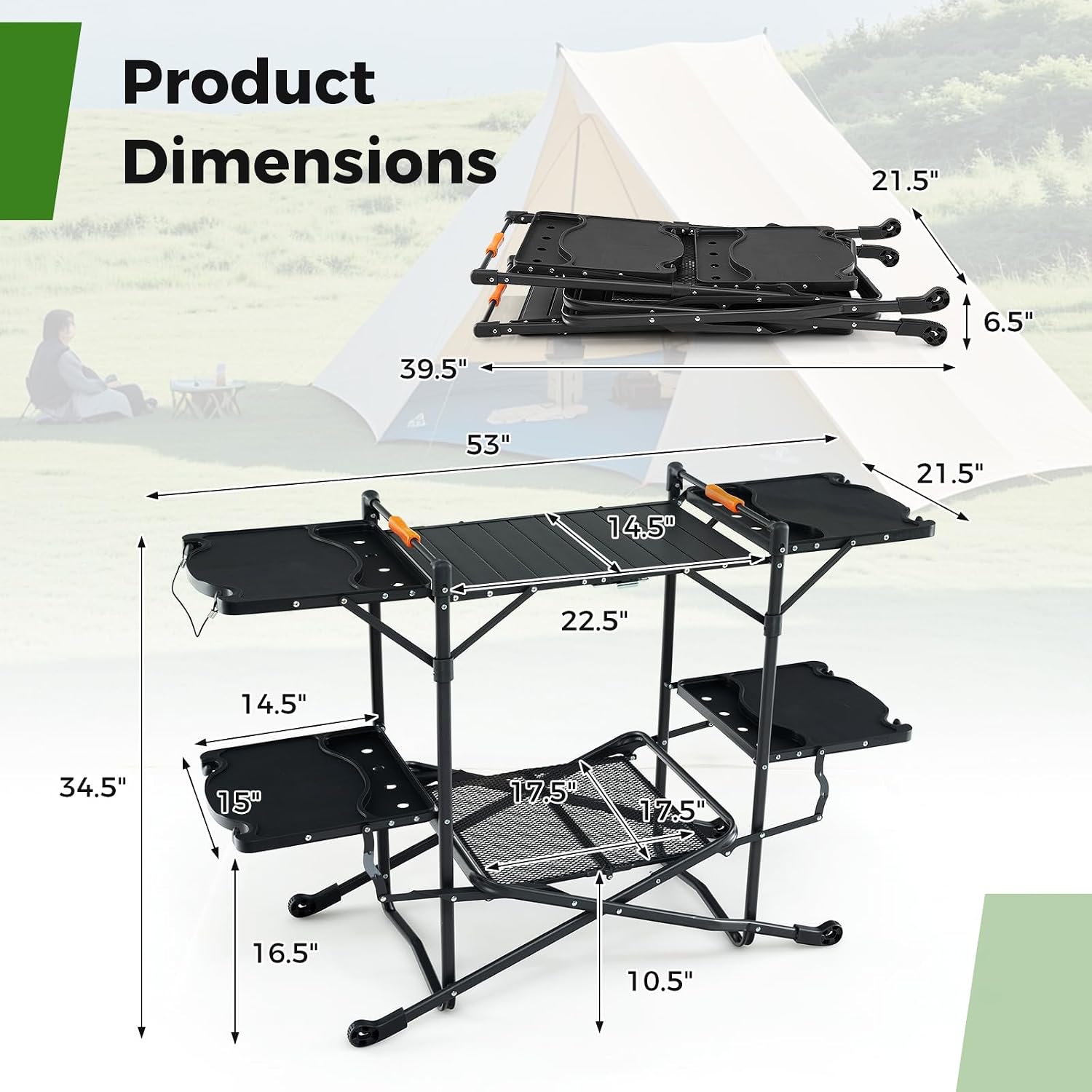 Meja Masak Lipat Portabel untu - Outdoor Camping Kitchen Setup ulasan dan harga