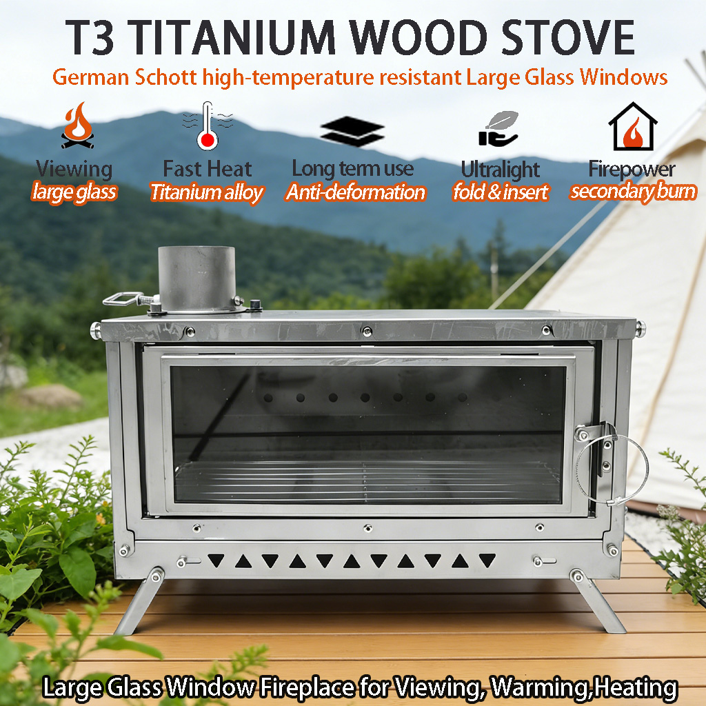 Kompor Tenda Titanium DANCHEL  - Outdoor Camping Stove Wood ulasan dan harga