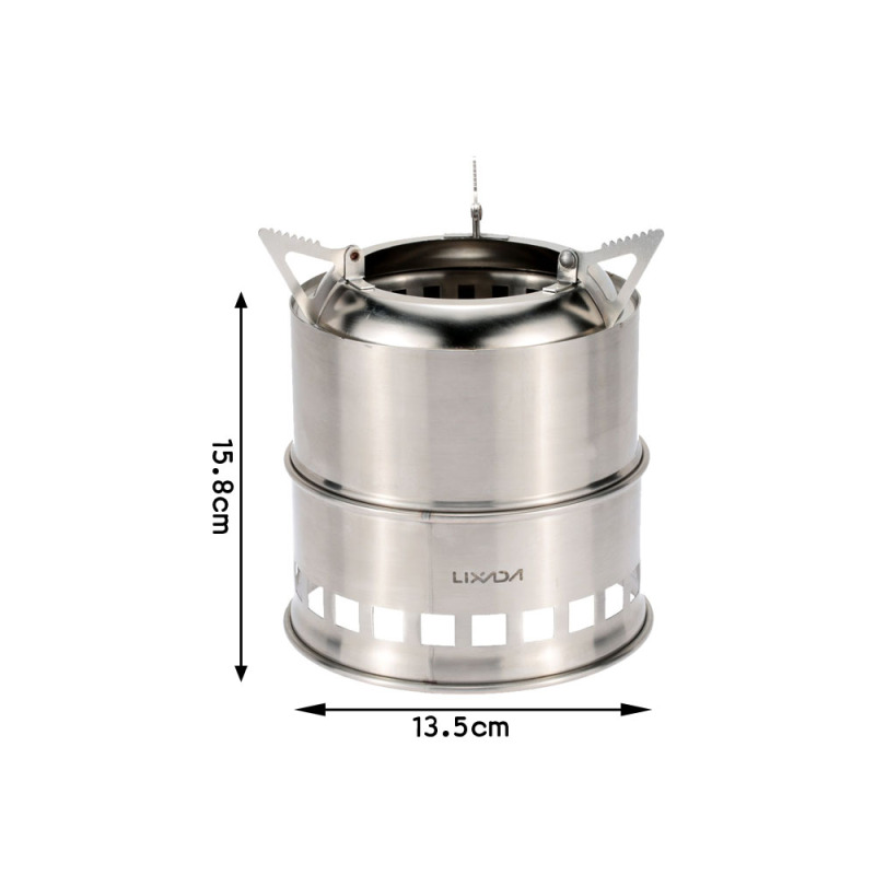 Lixada kompor kayu Stainless S - Outdoor Camping Stove Wood ulasan dan harga