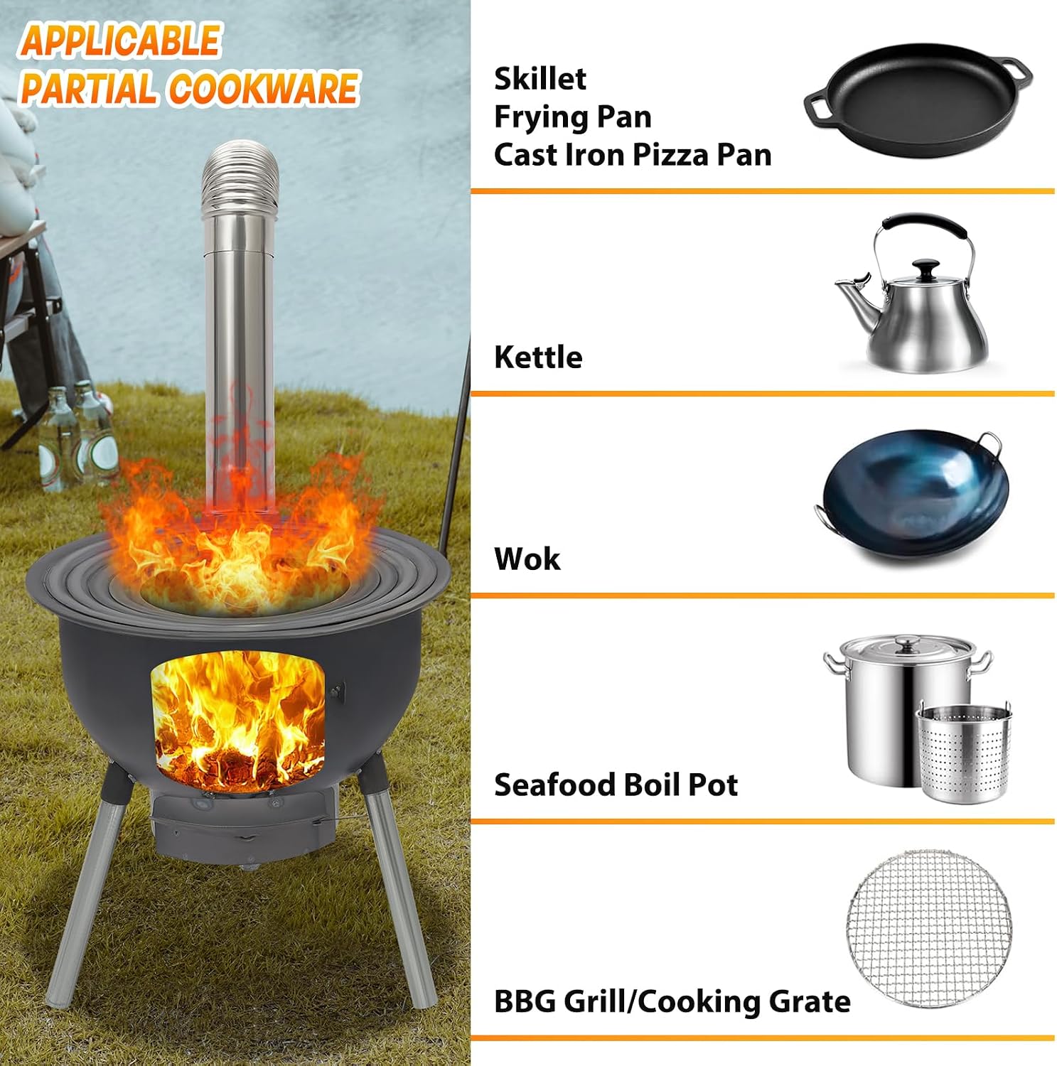 Kompor Roket Kayu Bakar Portab - Outdoor Camping Stove Wood ulasan dan harga