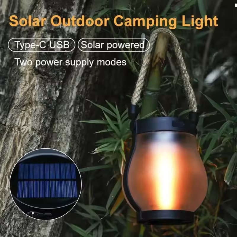 Lampu Kemah USB Isi Ulang Lamp - Camping Solar Lantern ulasan dan harga