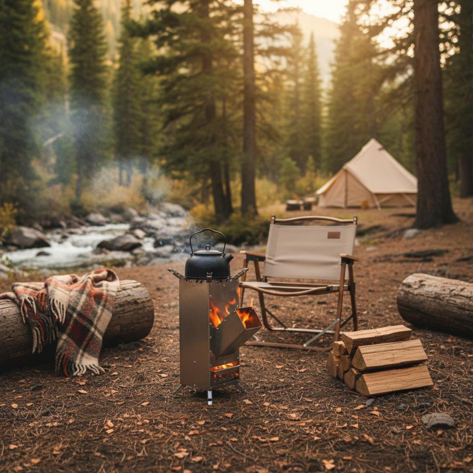 Kompor Luar Ruangan Portabel,  - Outdoor Camping Stove Wood ulasan dan harga