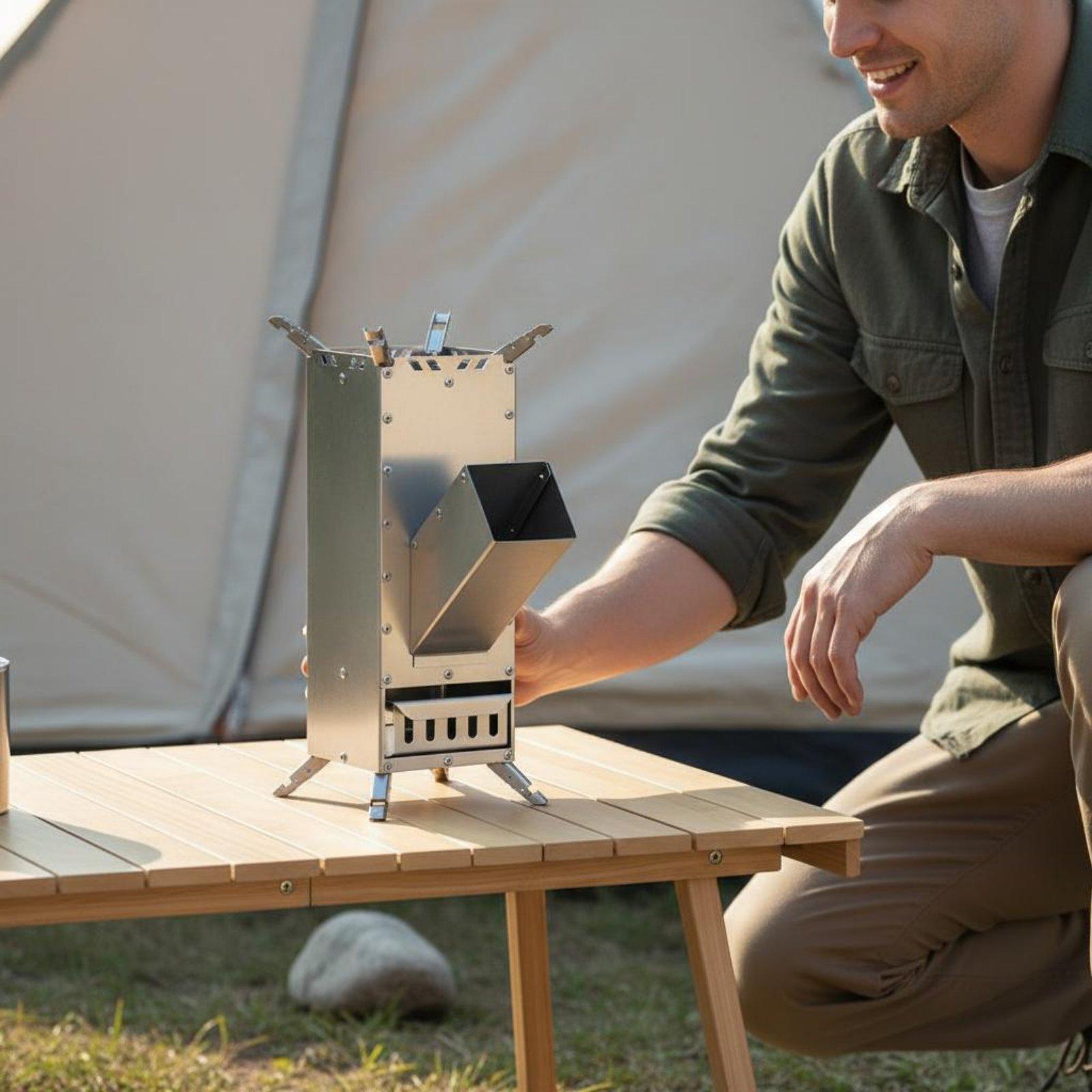 Kompor Luar Ruangan Portabel,  - Outdoor Camping Stove Wood ulasan dan harga