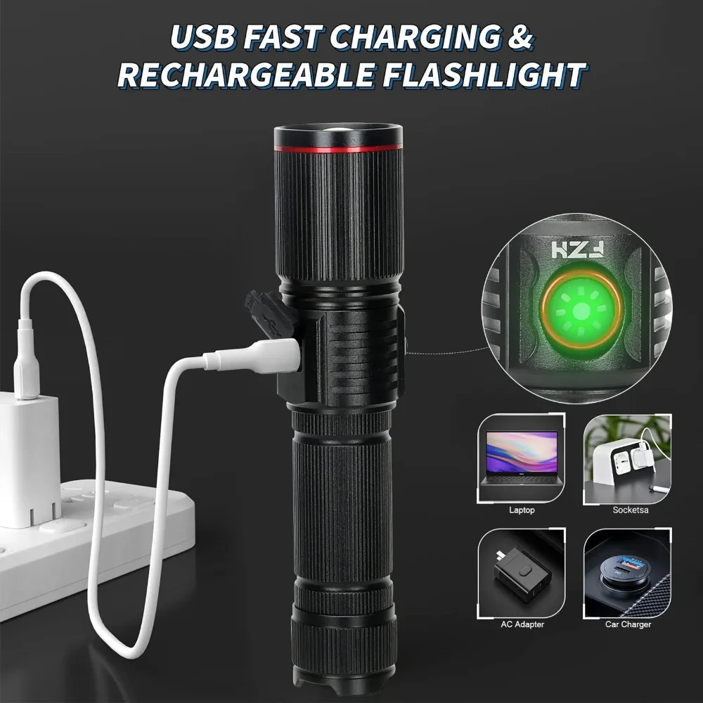 Senter LED Kuat Tipe C Lampu S - Camping Rope ulasan dan harga