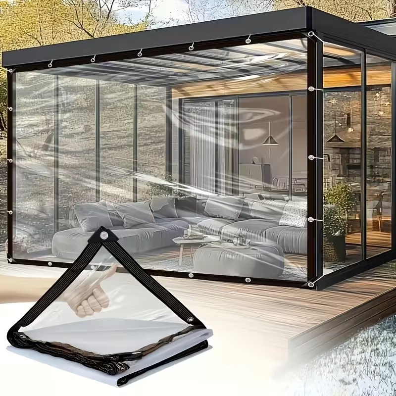 Terpal PVC Transparan Tebal Ta - Waterproof Tarp Shelter ulasan dan harga