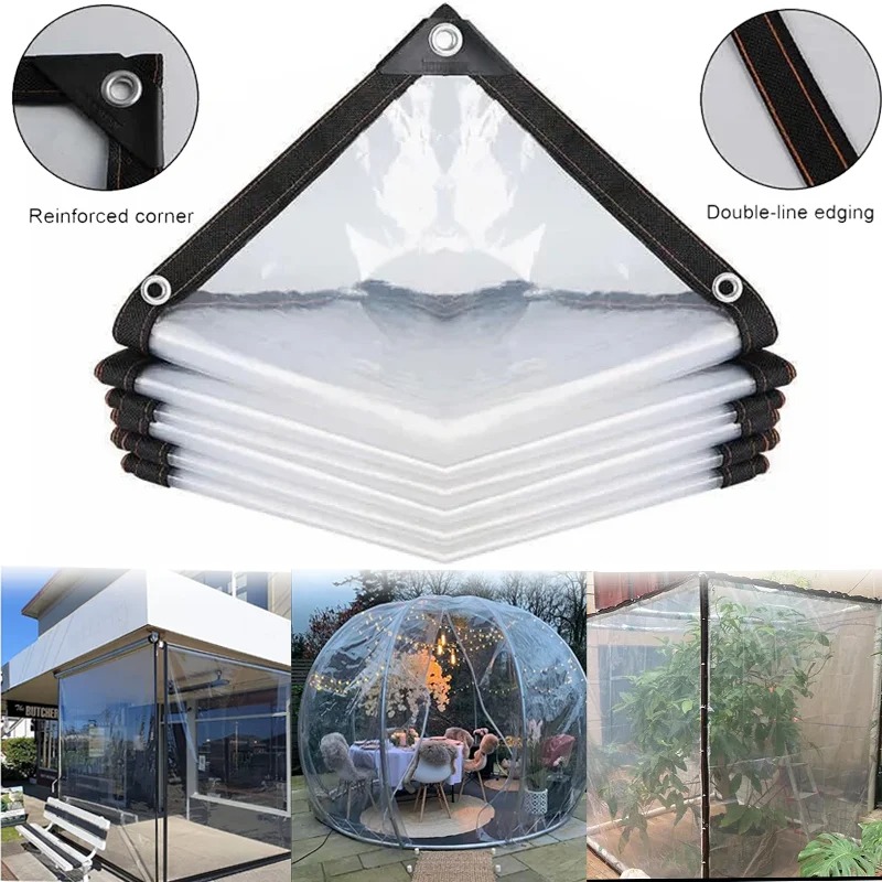 Terpal PVC Transparan Tebal Ta - Waterproof Tarp Shelter ulasan dan harga