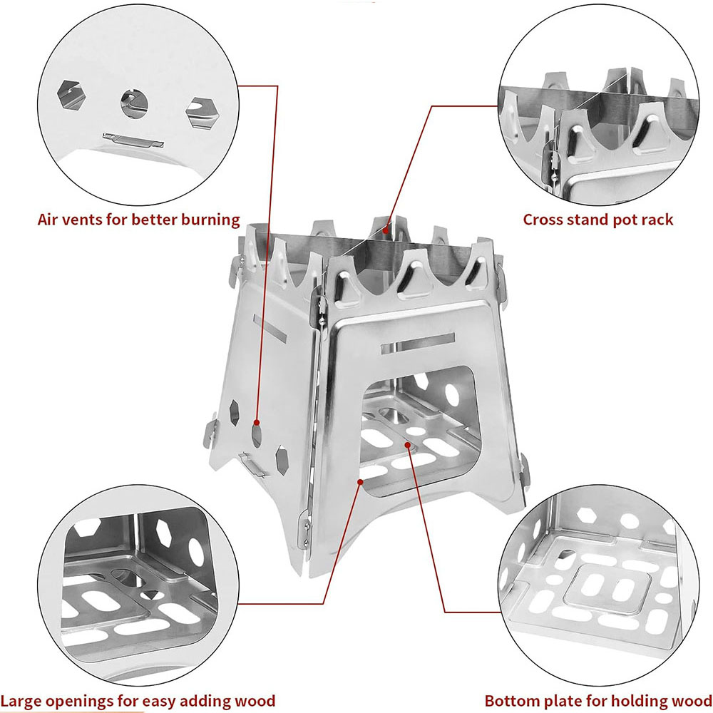 Kompor kayu Kemah portabel, ko - Outdoor Camping Stove Wood ulasan dan harga