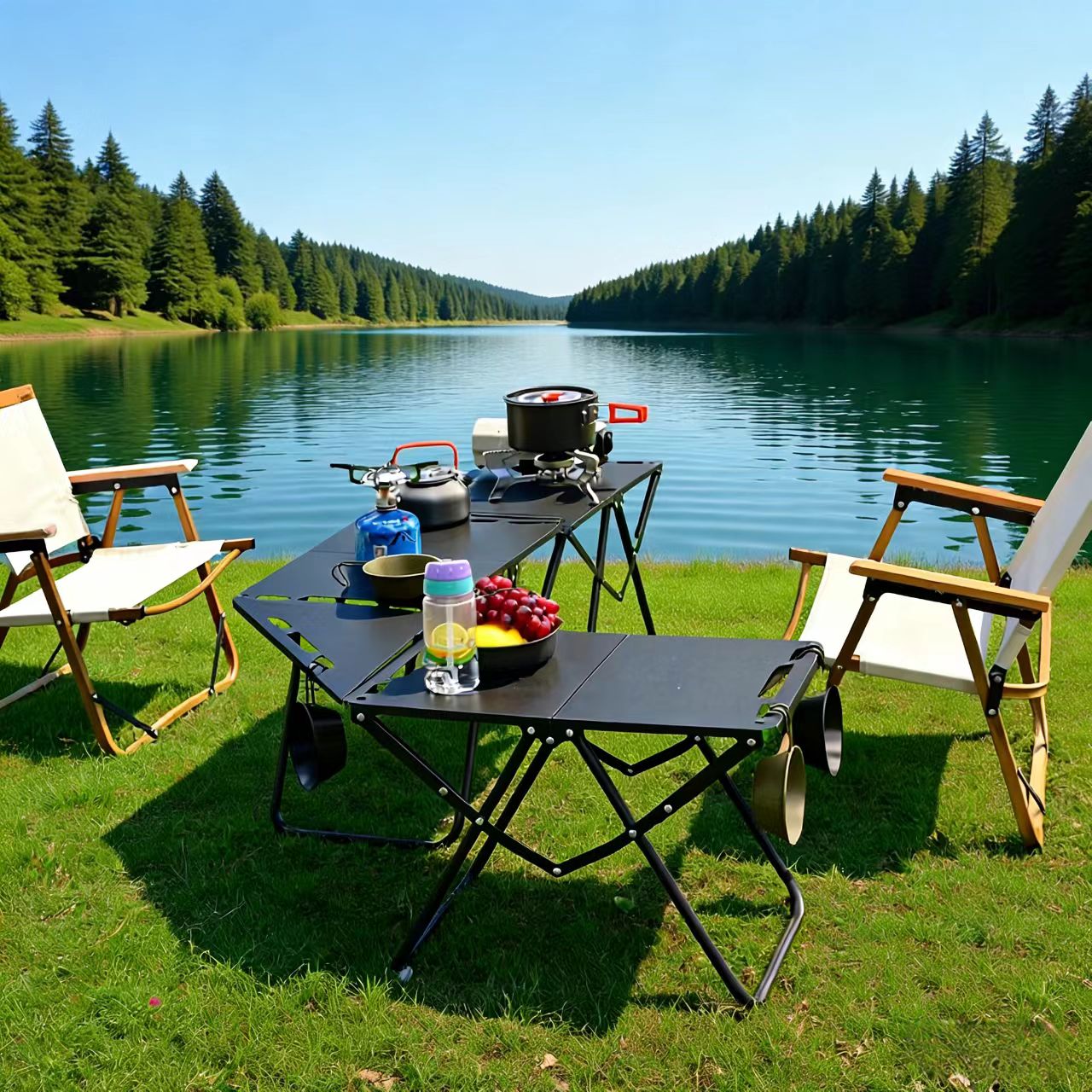 Meja Taktis Lipat IGT Baja Kar - Outdoor Camping Kitchen Setup ulasan dan harga