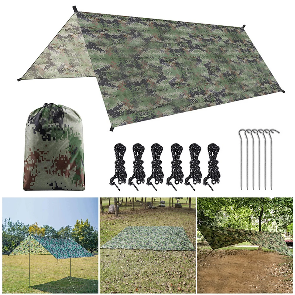 300X300Cm Tenda Kemah Tahan Ai - Waterproof Tarp Shelter ulasan dan harga